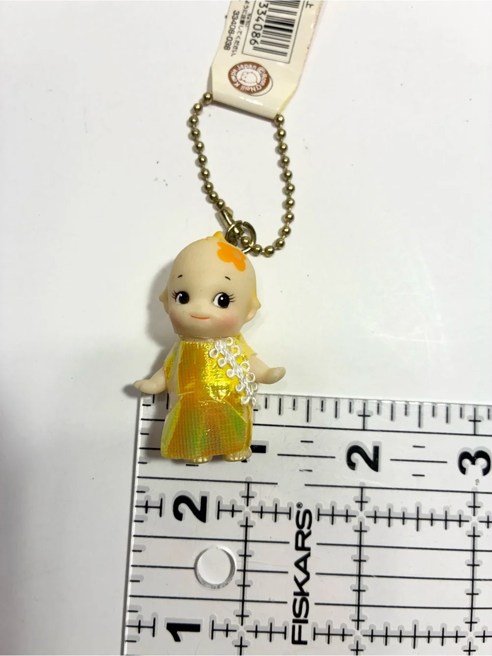 NWT Y2K Kewpie Doll Keychain Rose O’Neill Japan Vintage Gold Dress